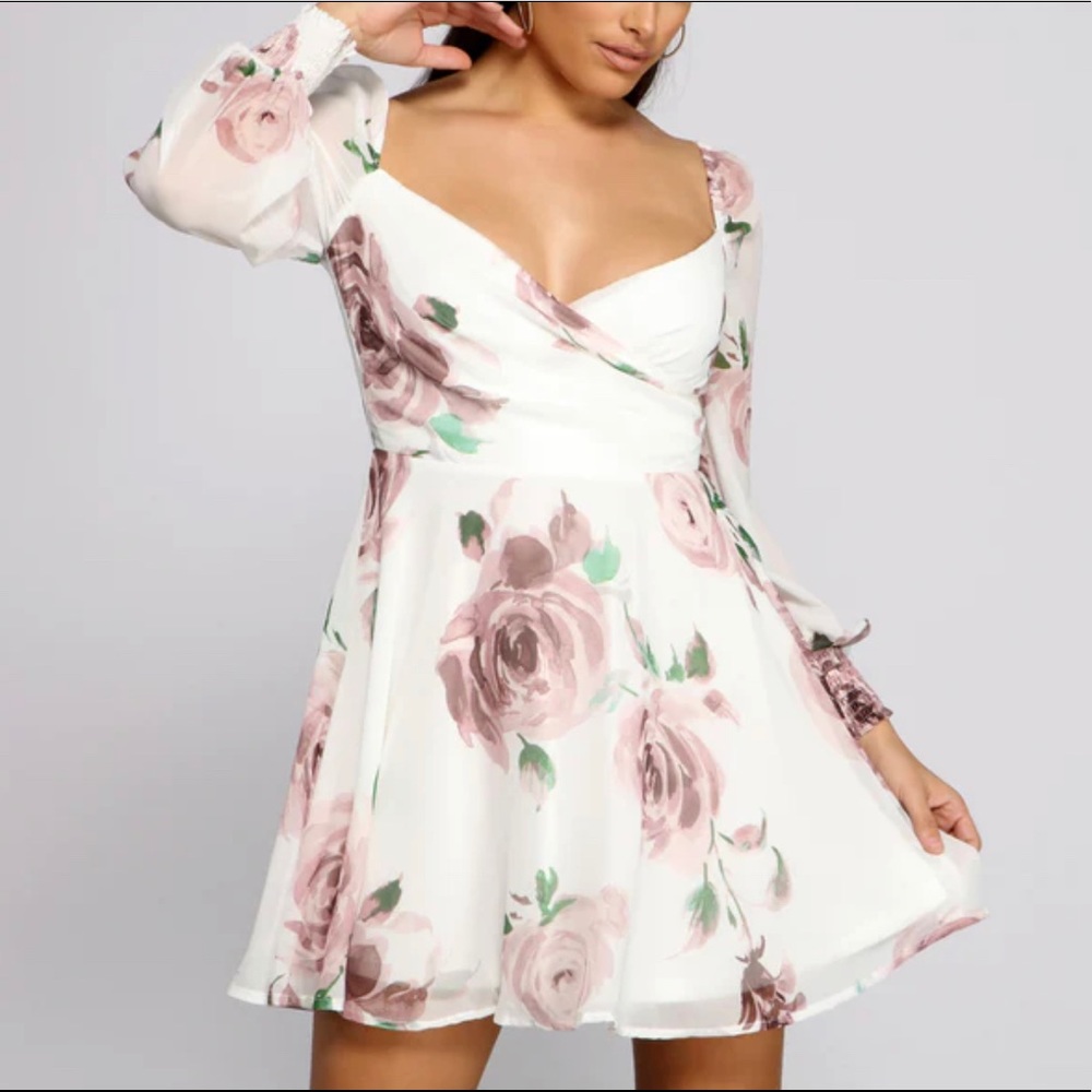 White floral dress
